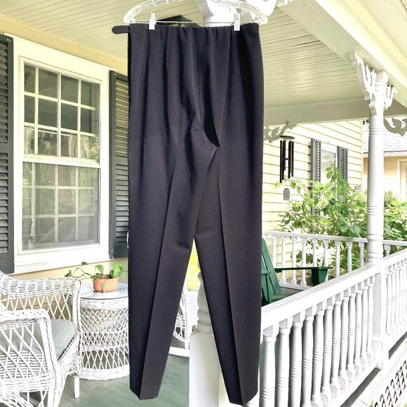 Sigrid Olsen Black Slacks with elastic waist and side zipper - Picture 2 of 10